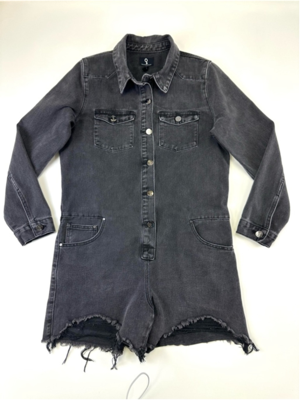 Insane Gene Denim Romper Black Wash Medium Coastal Cowgirl Grunge Streetwear